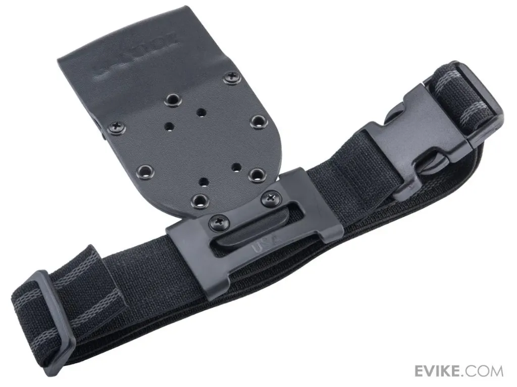 [GCA200-K01-RTI-YPB] RTI Optimal Drop Pistol Platform w/RTI and Leg Strap (Plastic Buckle) Black
