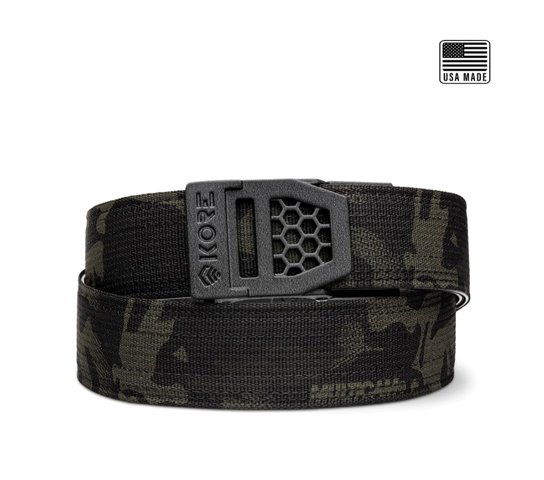 USA Multicam Black Tactical Gun Belt 1.5" X6 Black Buckle 24-54"