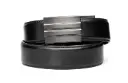Black Leather Gun Belt 1.5 X2 Gunmetal 24-44"
