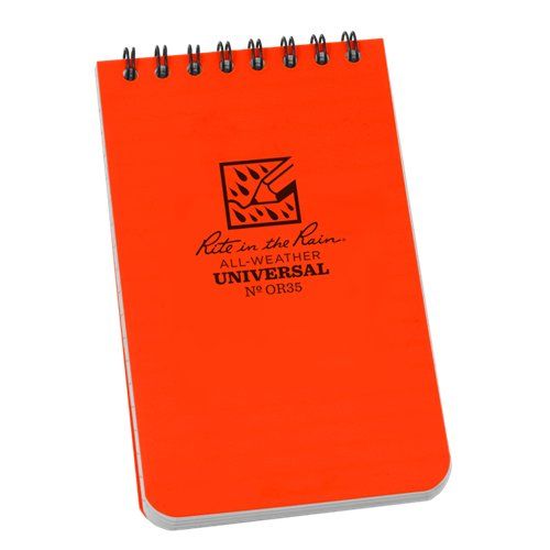 Top Spiral 4x6'' Notebook (Orange)