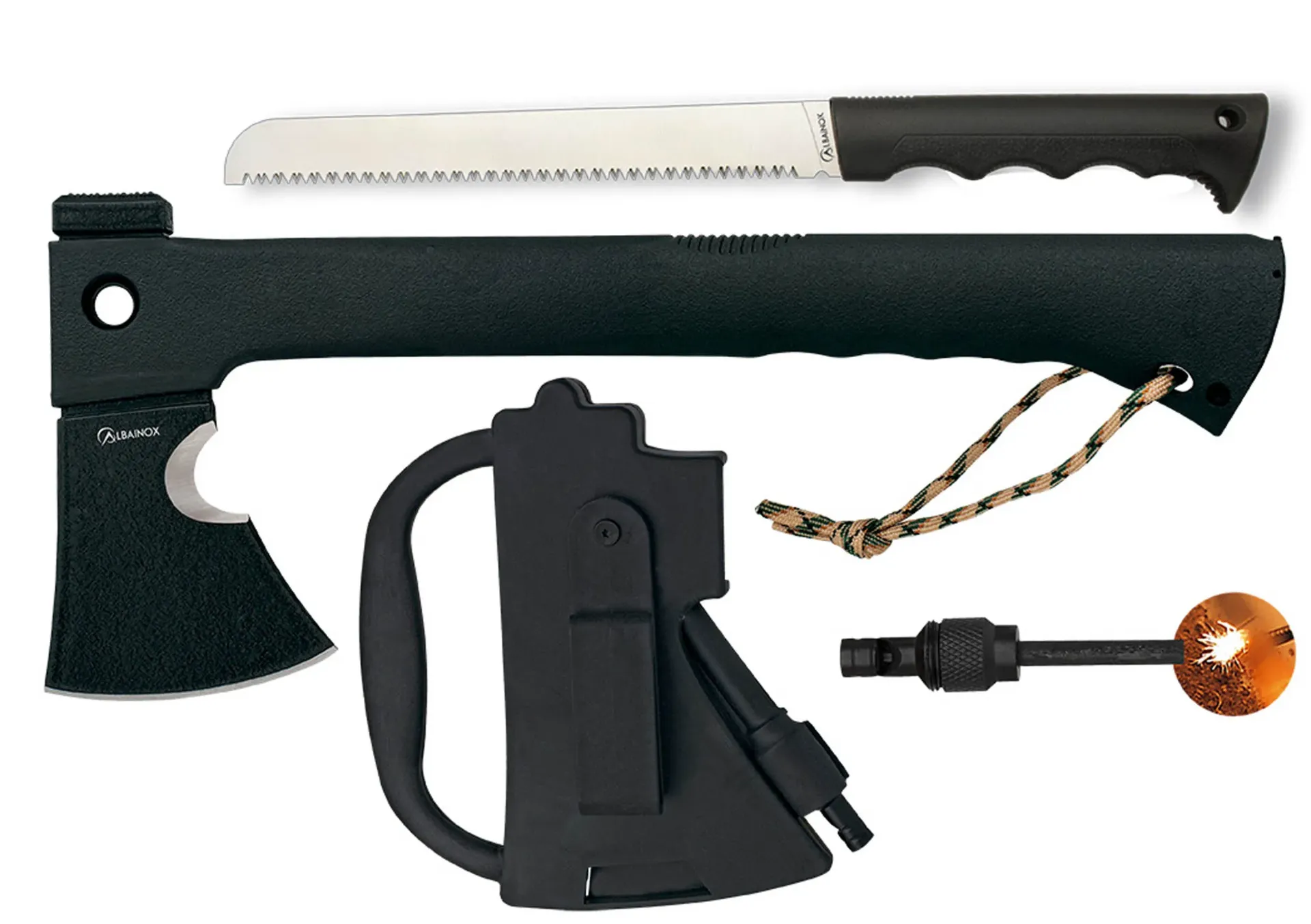[ALB-32654N] Flint and Saw Axe (Black)