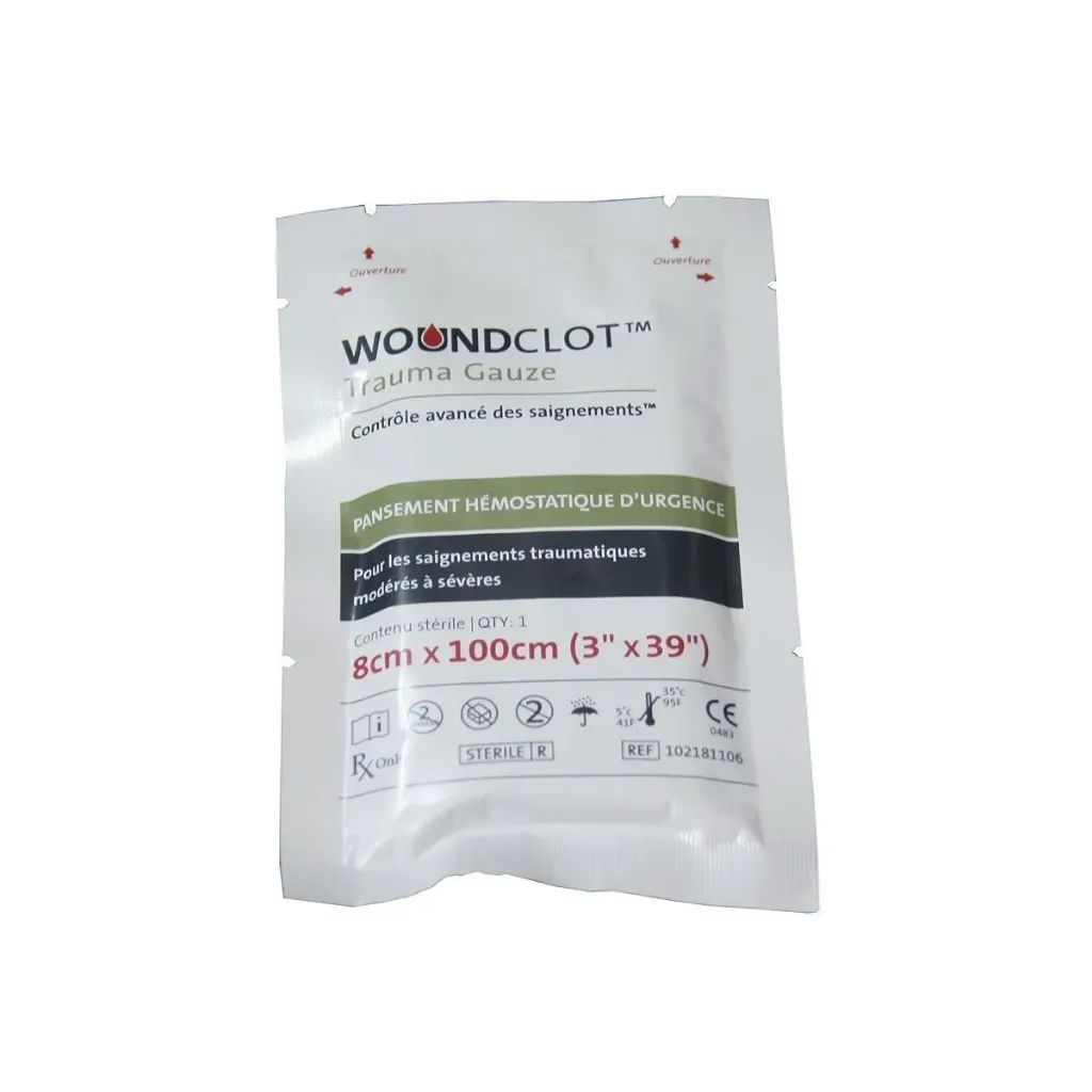 Hemostatic Gauze 8X100 cm Woundclot