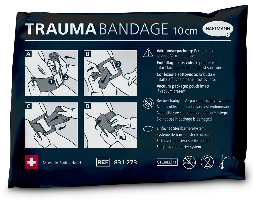 [831273] Israeli Trauma Bandage 10cm/4inch- Hartmann