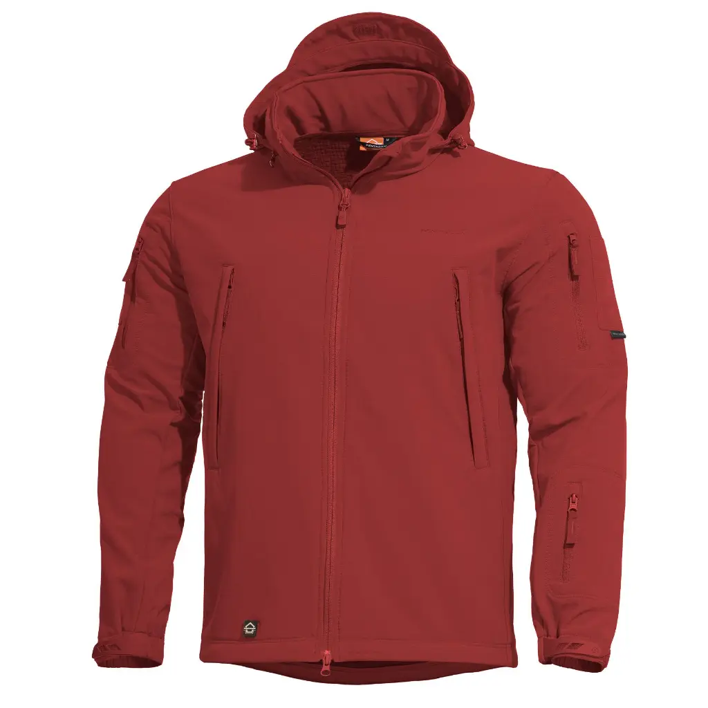[K08011-07-M] Artaxes Shoftshell Jacket (Red) Pentagon (M)
