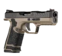 Archon Type B 9x19mm Pistol, 4.3'' Barrel, Black Slide w/OR RMS-C cut, Gen 2 FDE Grip, Edge Black Grip Tape