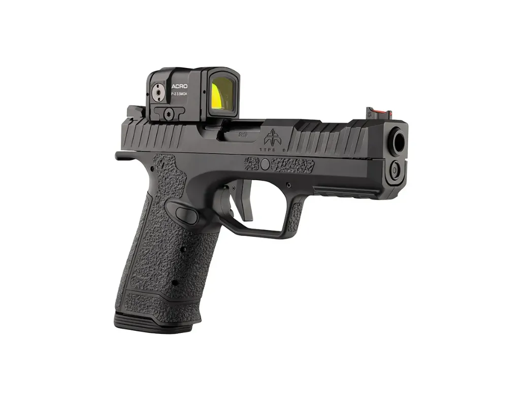 Archon Type B 9x19mm Pistol, 4.3'' Barrel, Black Slide w/OR ACRO C-2 cut, Gen2 Black Grip, Edge Black Grip Tape w/Aimpoint Acro C-2