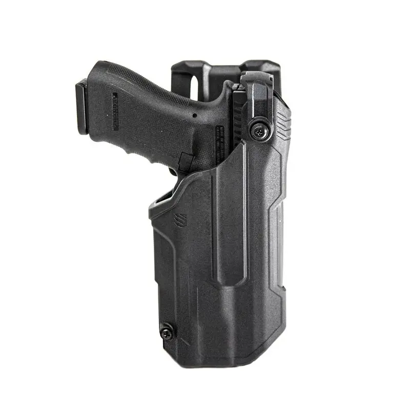 [44N600BKL] T-Series L3D Light Bearing Duty Holster for Glock 17/19 w/TLR1/2 (Black) Blackhawk (Left)