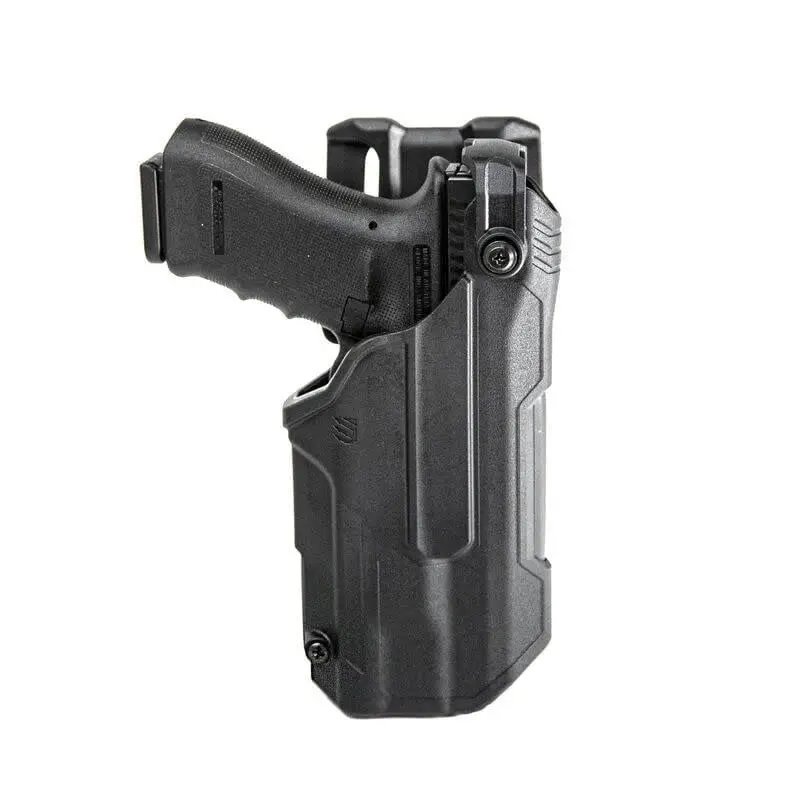 [44N613BKR] T-Series L3D Light Bearing Duty Holster for Glock 21, S&W M&P 9, HK VP9 w/ TLR1/2  (Black) Blackhawk (Droitier)