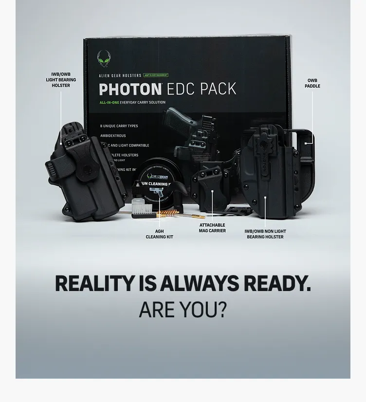 [PHO-0601-BK-EDC] Photon EDC Pack For Glock 17/22 - No Light (Black) Alien Gear