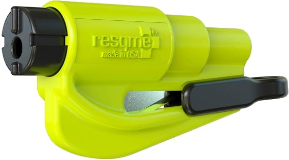 [RESQ.RESQME.YL] Car Escape Tool, Seatbelt Cutter / Window Breaker - RESQME (Neon Yellow)