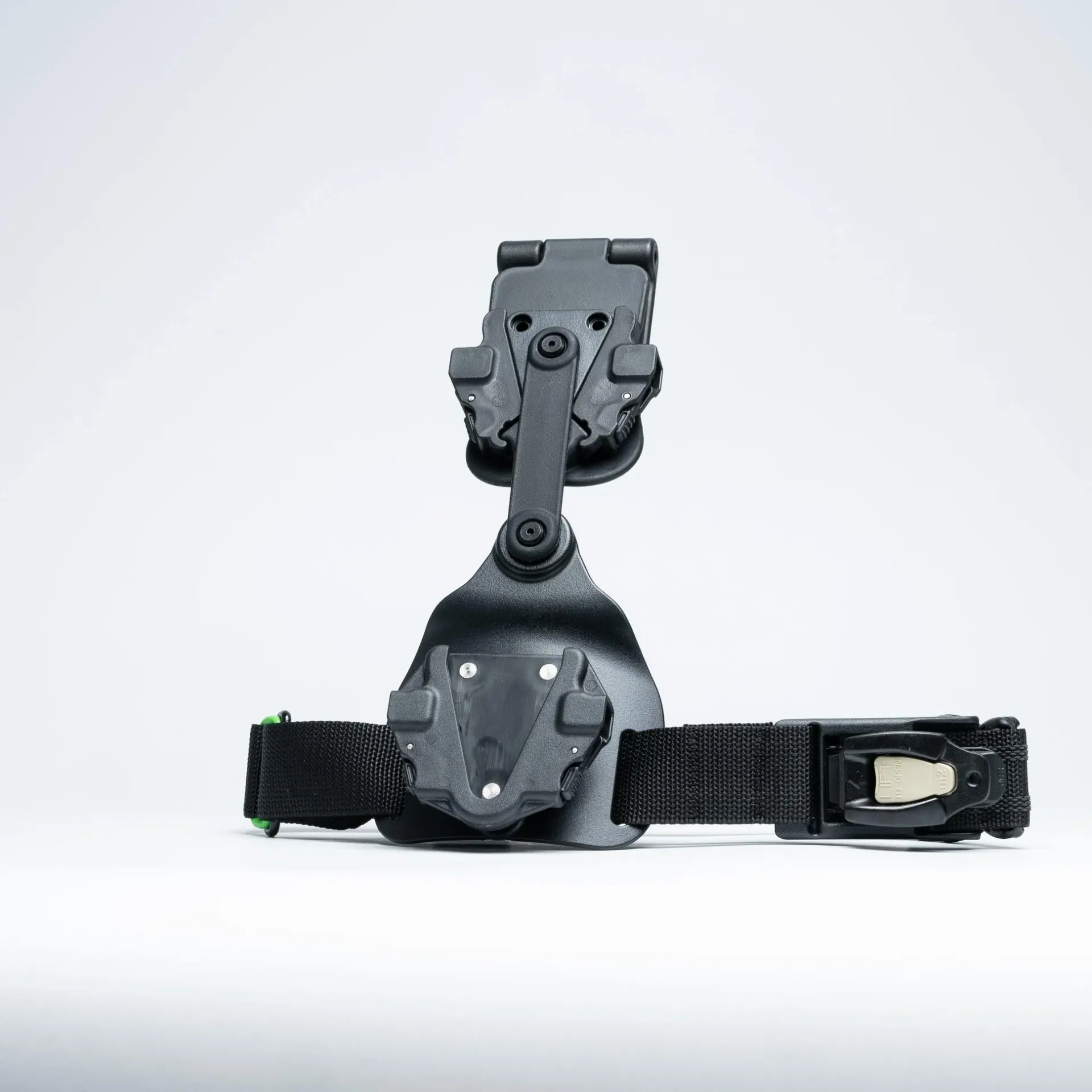[RFX-SD-BK-LBS-T-LK-B] Rapid Force Swivel Drop Leg w/Locking Belt Slide & TAQ-Strap (Black) Alien Gear