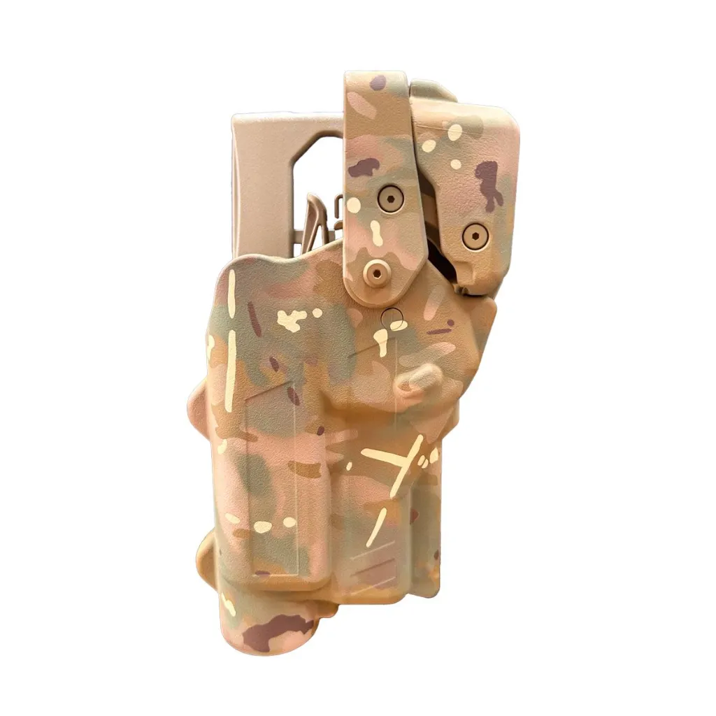 [R3-M-0057-MC-LH-LL-A0-B] Rapid Force Level III Duty Holster For Glock 17/19/45 MOS - Mid Ride Belt Slide - Large Light (Multicam) Alien Gear (Left Hand)