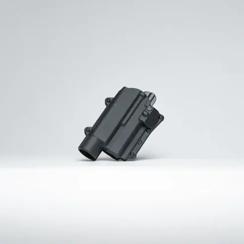 [R2-B-0057-BK-LH-LL-A0-B] Rapid Force Level II Duty Holster for Glock 17/19/45 MOS - Locking Belt Slide - Large Light (Black) Alien Gear (Linkerhand)