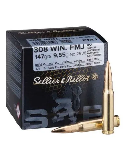 Sellier & Bellot Bulk 308 147grs FMJ (20pcs)