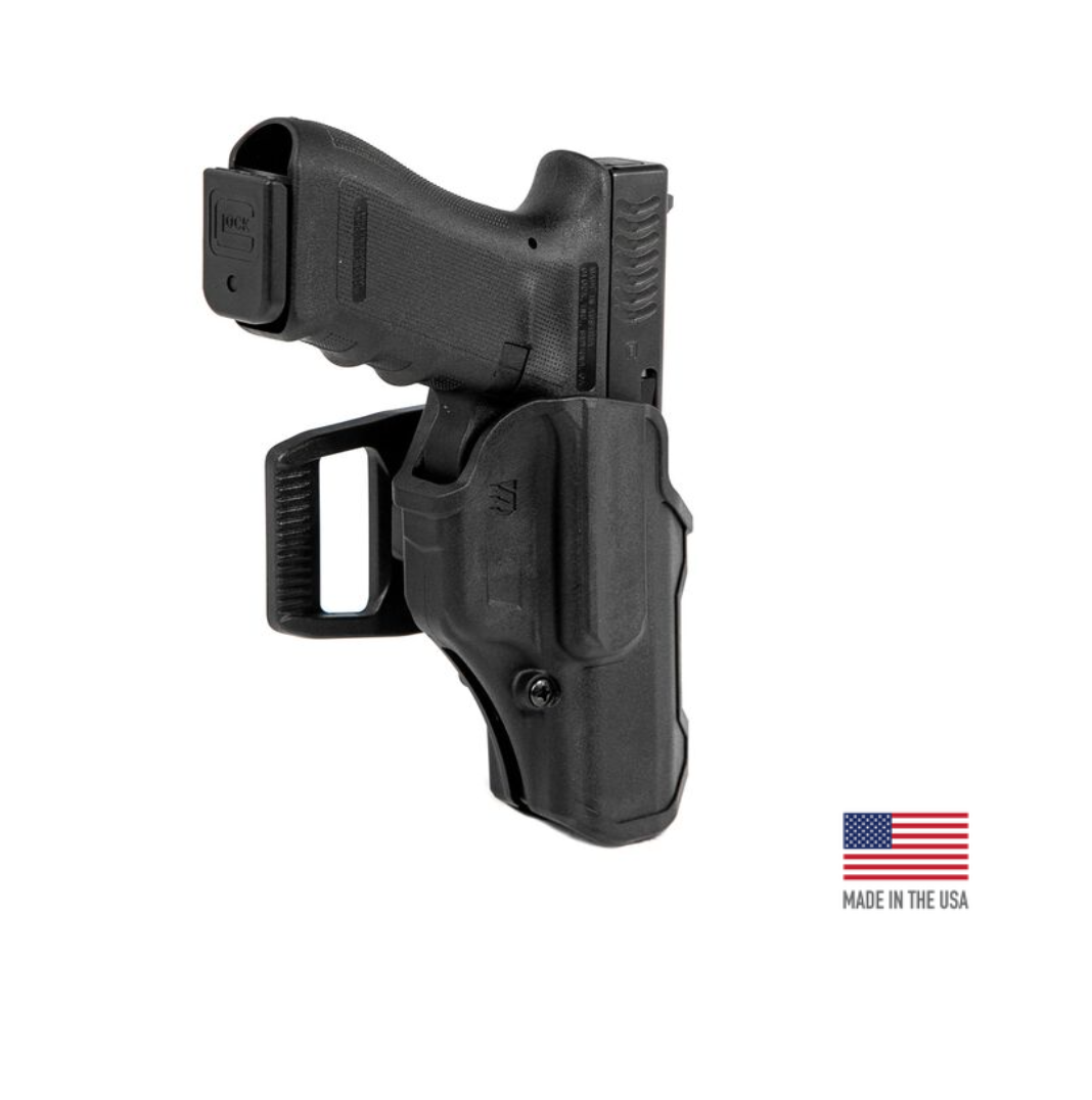 [410702BKL] T-Series Level 2 Compact Holster Glock 26/27/33 (Non Gen5.  40) Blackhawk (Left Hand)