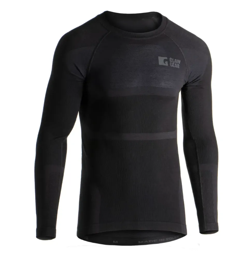 Merino Seamless Shirt LS (Zwart) - Claw Gear