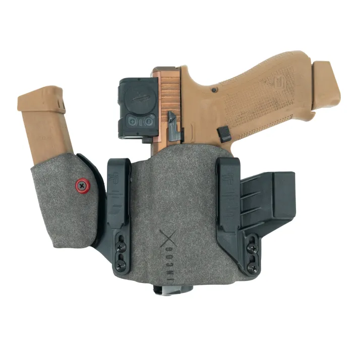 [SL_ICH_G1719_L1M1_LH-1-1-GRY] Incog X Holster for Glock G17/19 Compact Light w/Mag Caddy (Grey) - Haley Strategic/Safariland (Linkshandig)