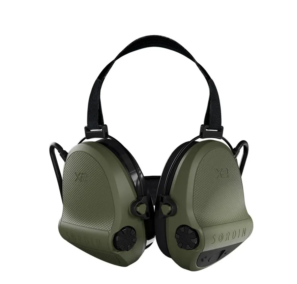 Sordin Supreme X2 Neckband w/Gel Cups (Green)