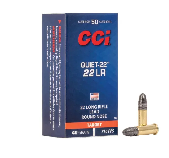 CCI Quiet-22, 22 LR, 40 Grain, Lead Round Nose, 710 fps