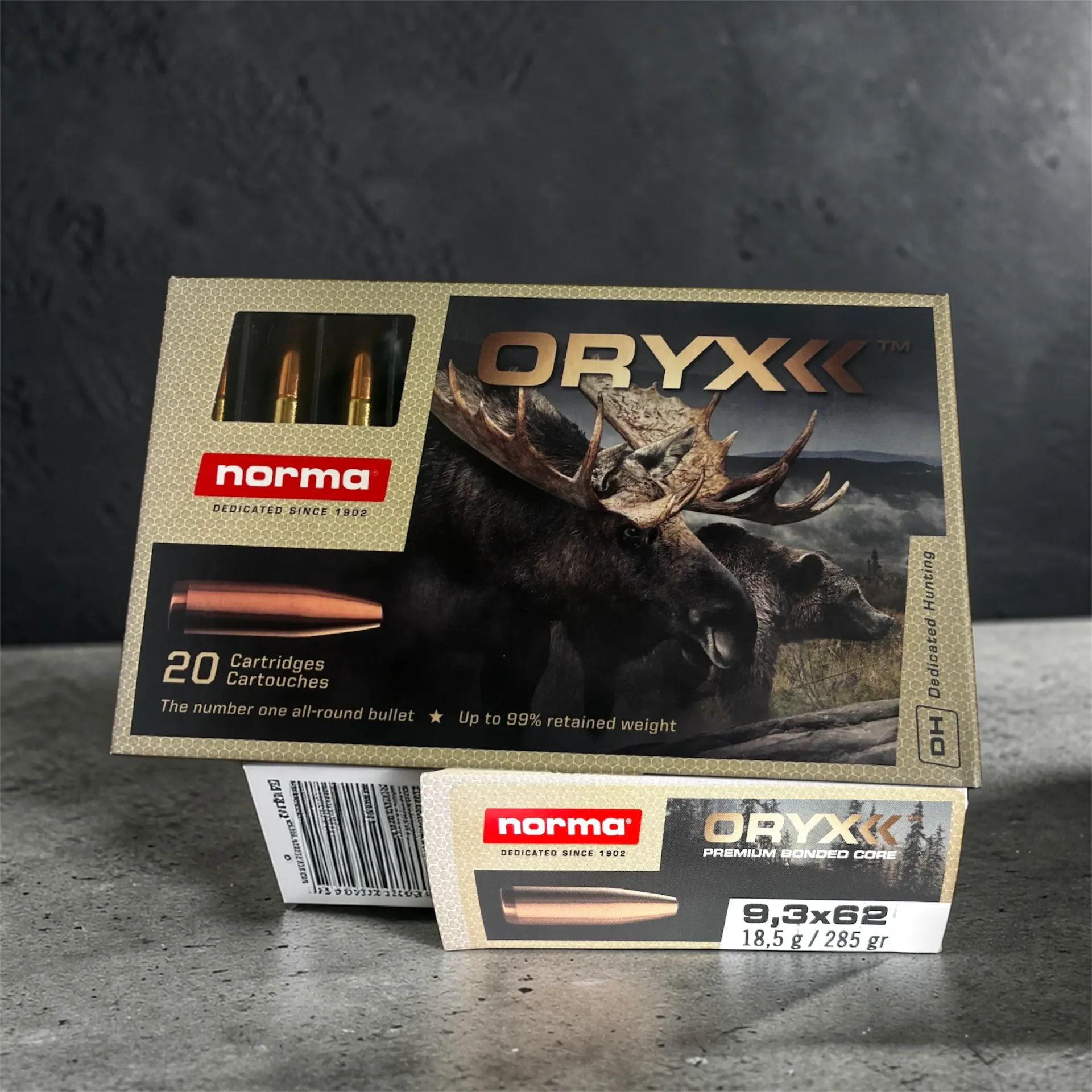 Norma 9.3*62 285grains 18.5g Oryx 20 pcs