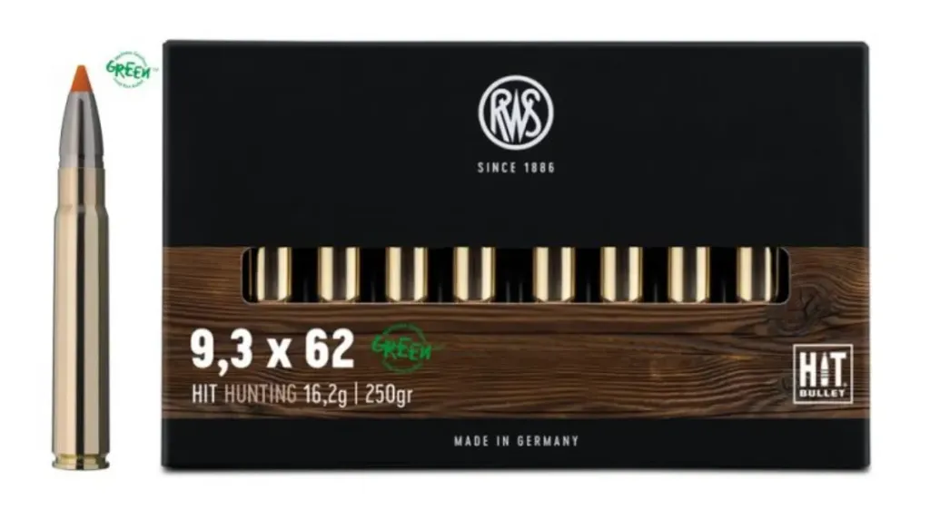 RWS 9.3x62 250grains 16.2g EVO Green 20 pcs
