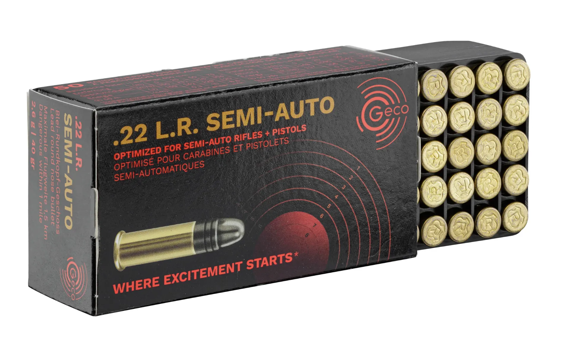 GEKO .22LR Semi-Auto 40gr (50 rounds)