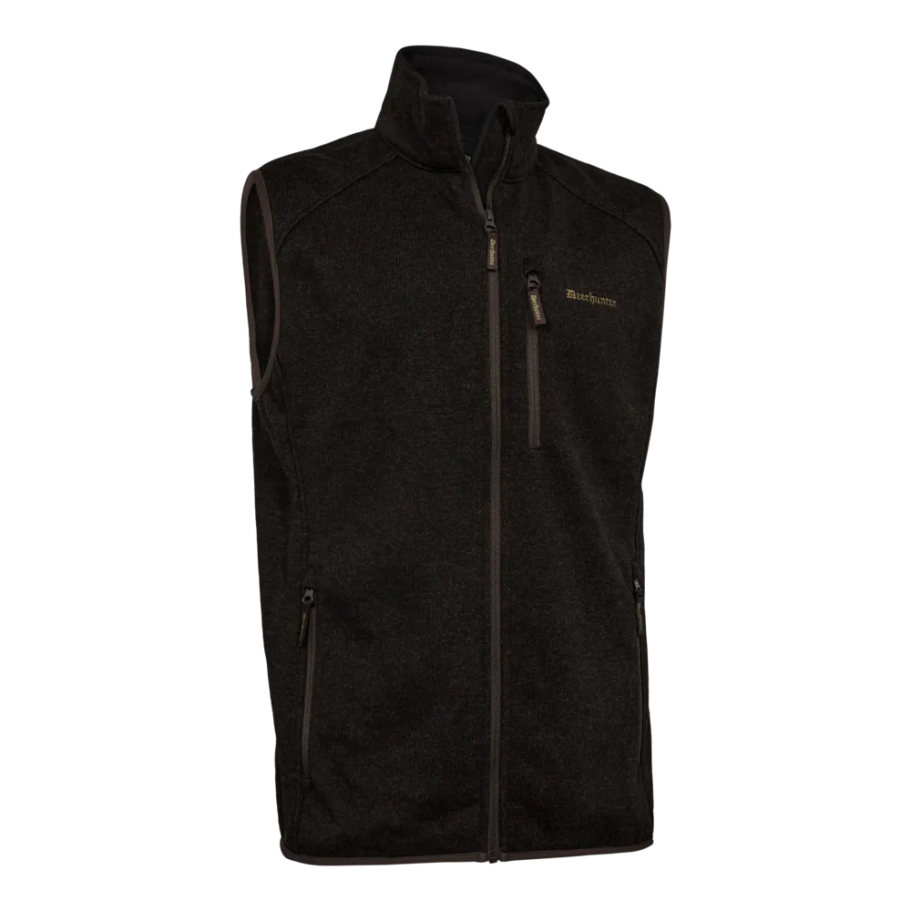 [4566-571-M] Moor Knitted Waistcoat (Brown Leaf) Deerhunter (M)