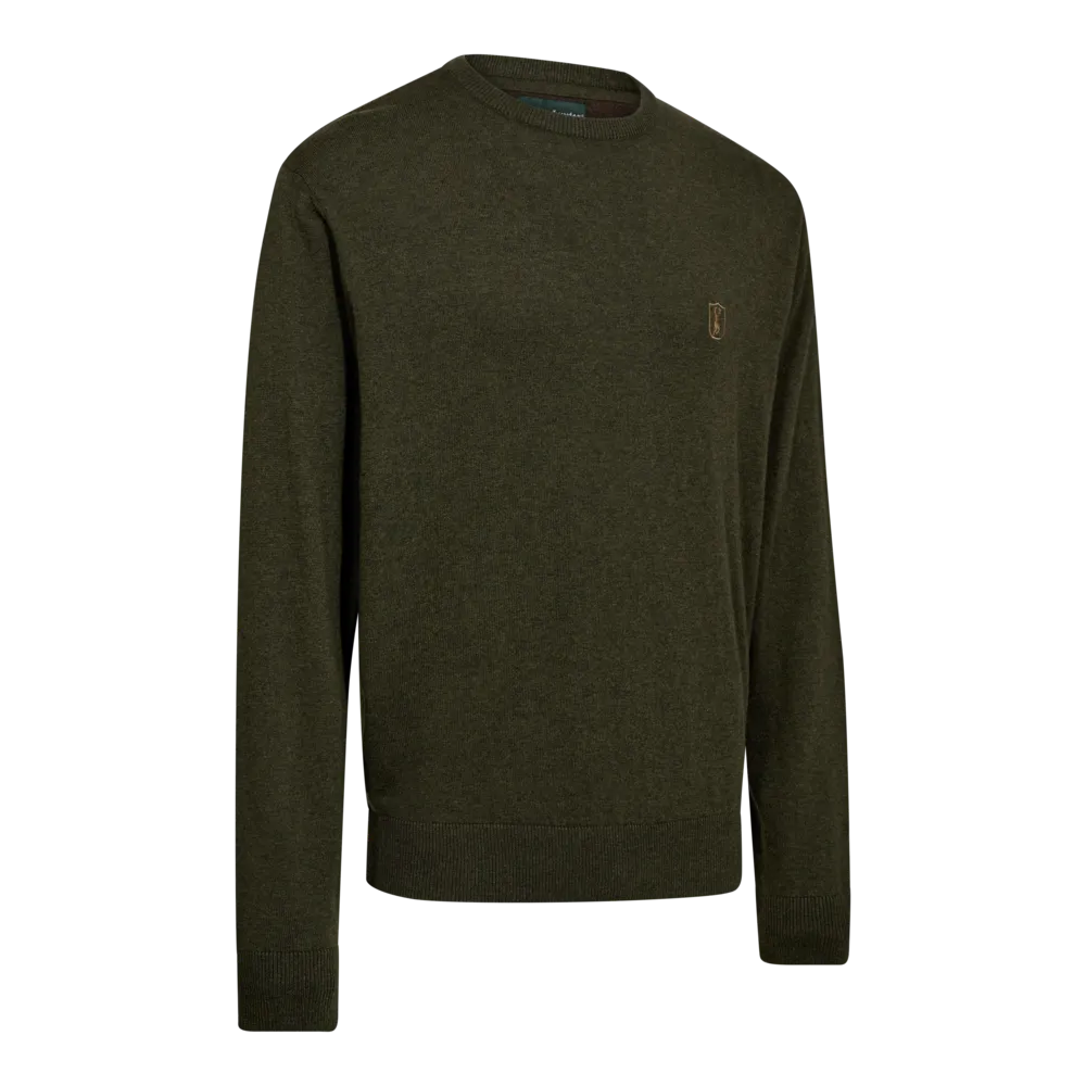 Harrington O-neck Knit (Forest Ember Melange) Deerhunter