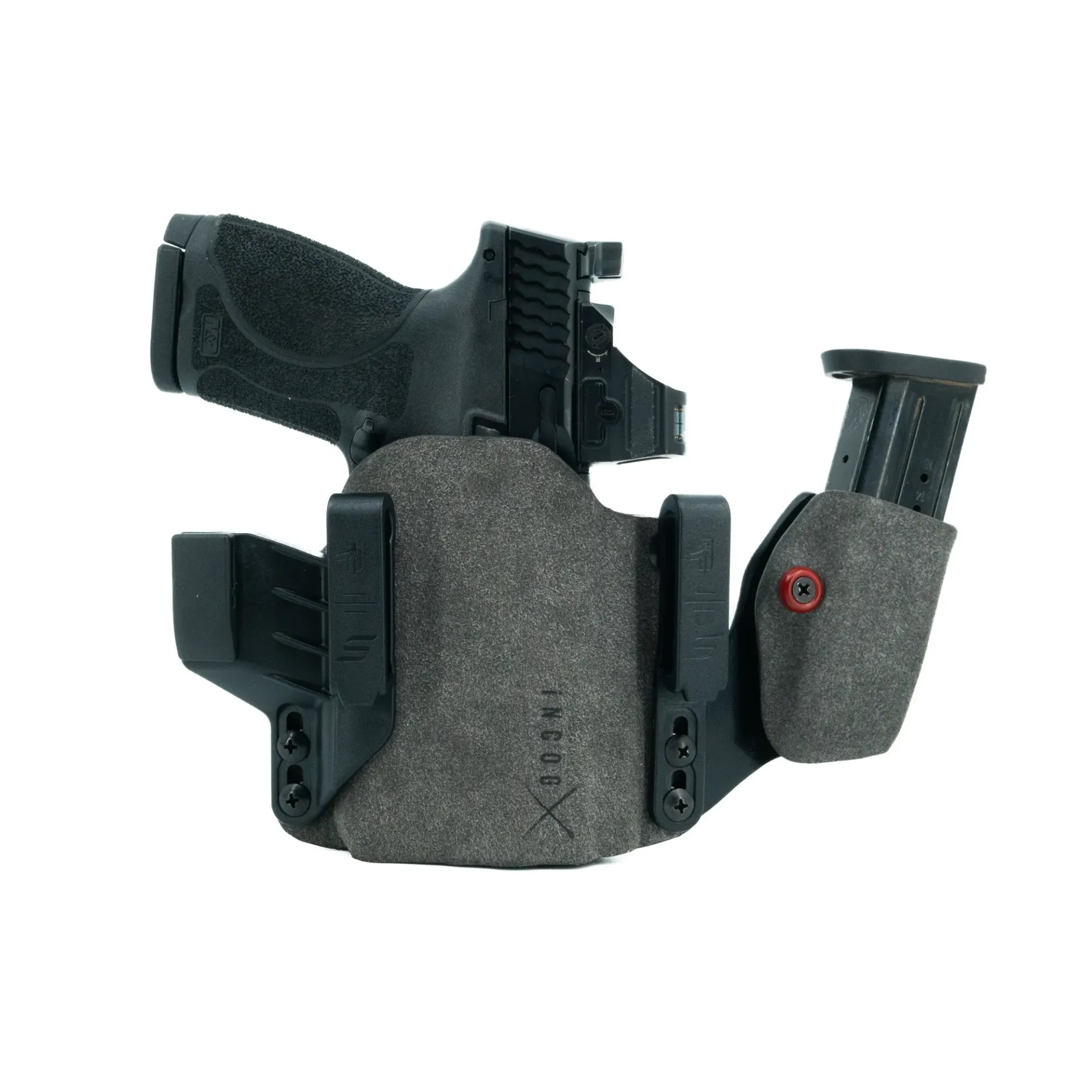 Incog X Holster S&W M&P M2.0 Compact Light w/Mag Caddy (Grey) - Haley Strategic/Safariland (Left Hand)