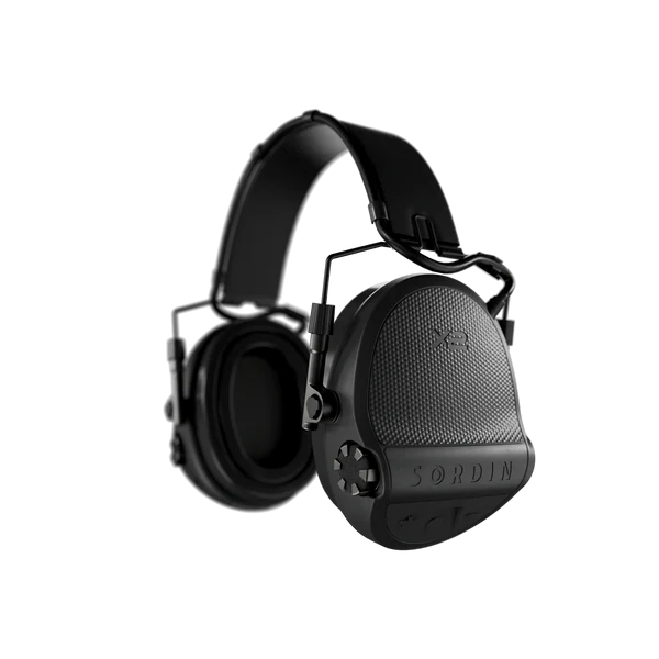 [301004-10G] Suprem X2 Headset w/ black leather Headband and gel hygiene rings (Black)Sordin