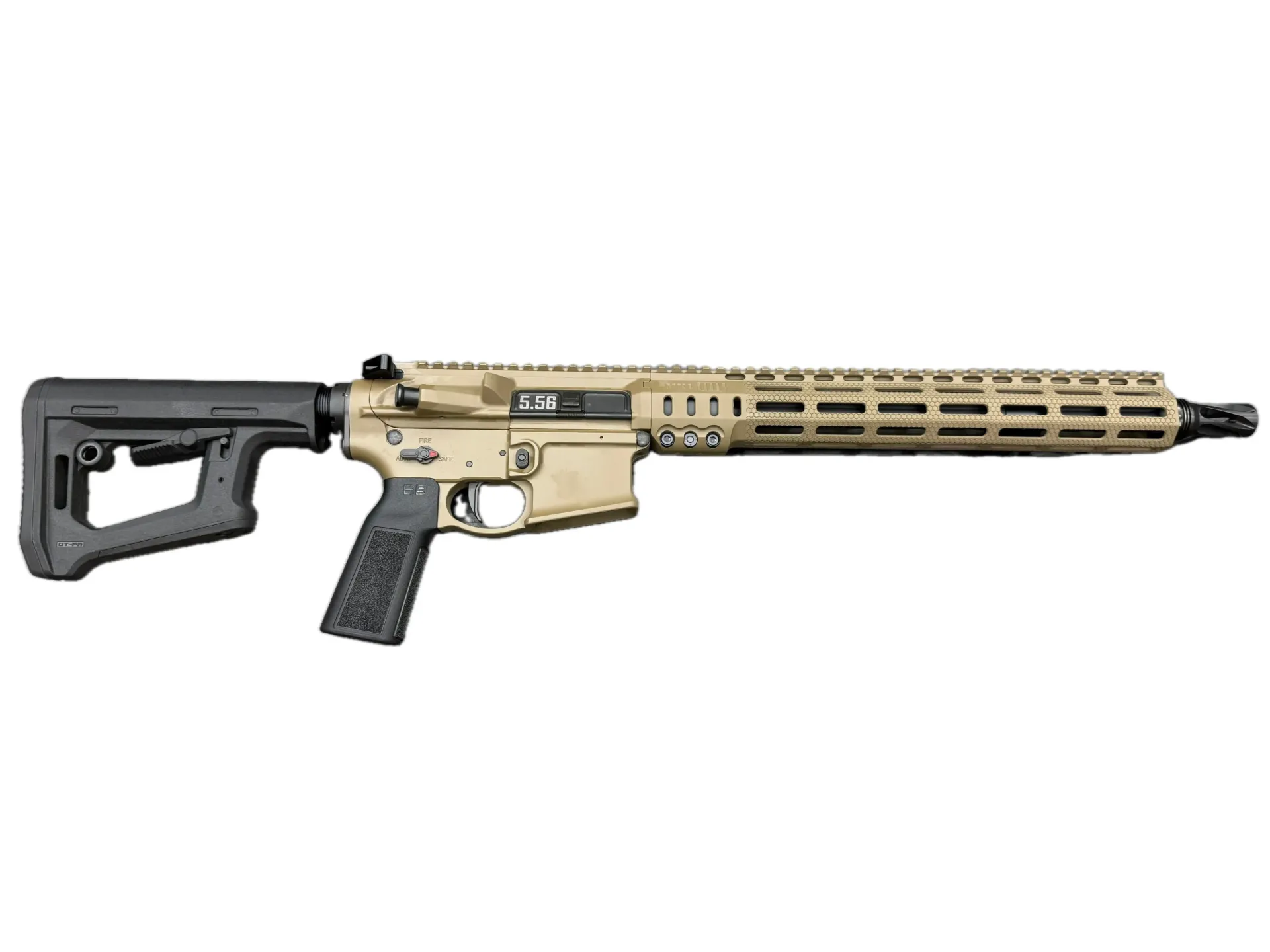 SOLGW MK1 Recce Rifle - 14.5" 5.56 P3 416SS Medium Contour - 13.75" MK1 Cable Management Rail (Cerakote Mk1 Camo FDE) Sons Of Liberty