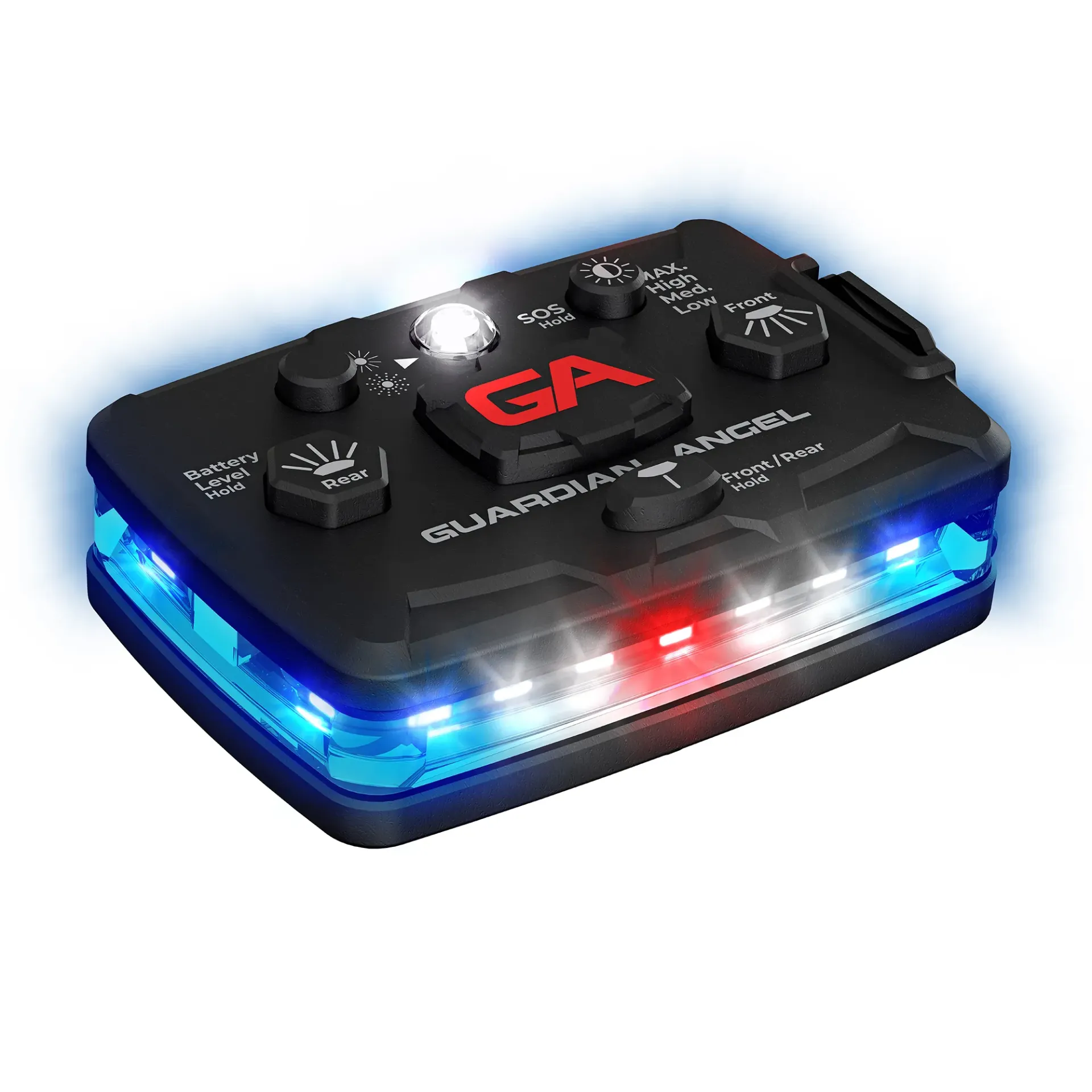 Elite Series Wearable Safety Light (Blue/Blue) - Guardian Angel