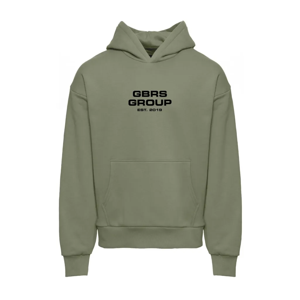 [POH-GRN-INS-26-M] Instructor Oversized Pullover Hoodie (Olive/Black) - GBRS Group (M)