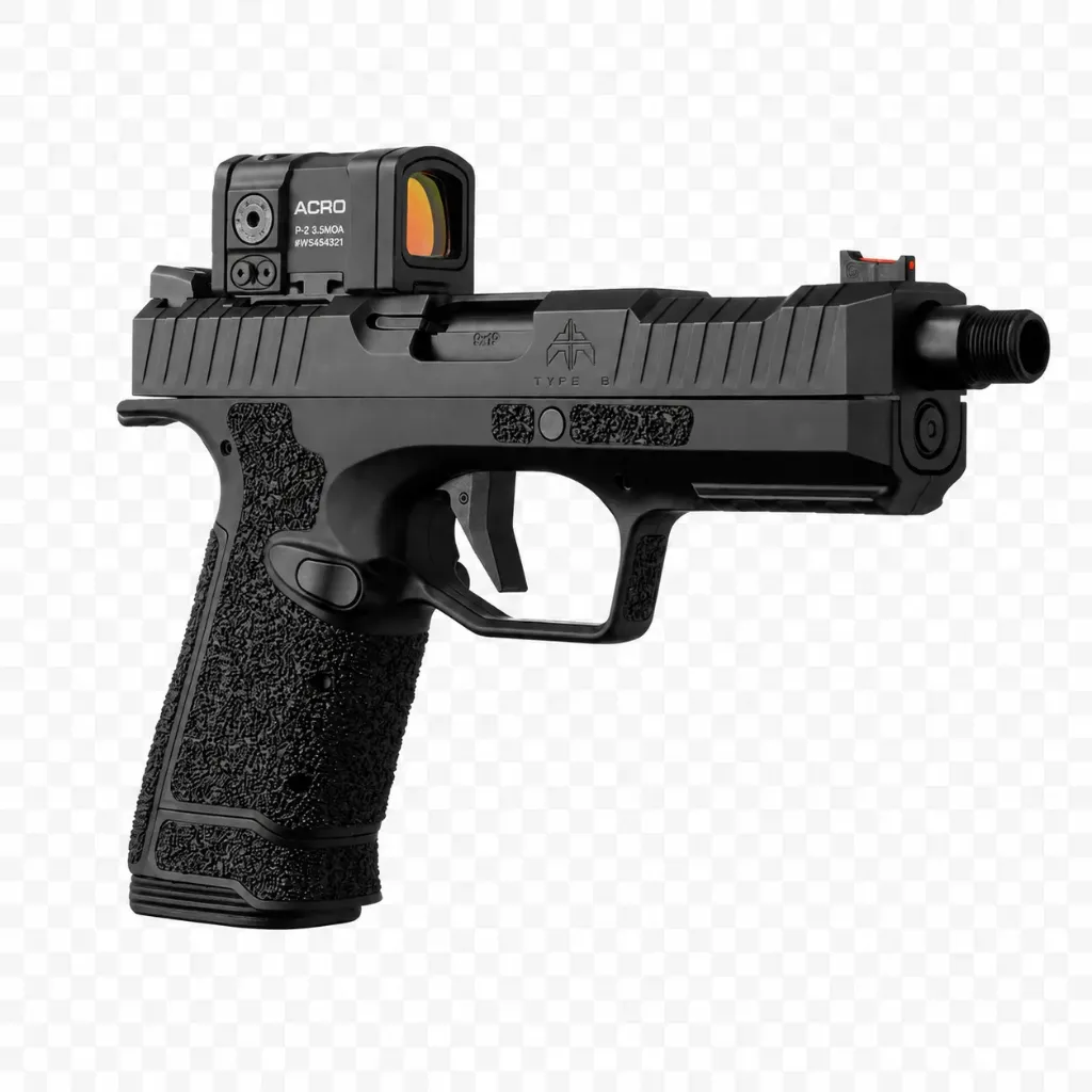 Archon Type B + Acro P2 - 5" Threaded 1/2-28RH - Black Slide - Black Grip Tape - Black Frame