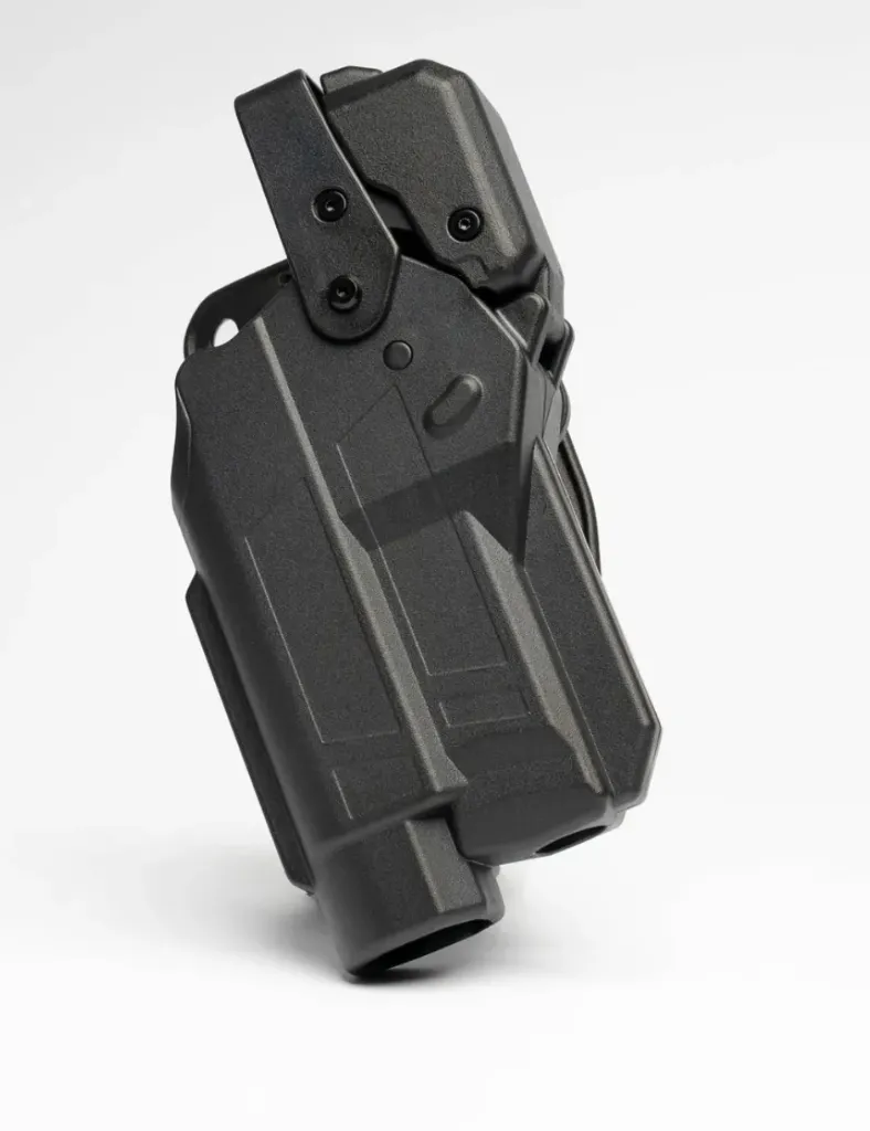 [R3-M-1350-BK-LH-LL-A0-B] Rapid Force Level III Duty Holster for Glock 17/19/45 MOS - Mid Ride Belt Slide - Large Light (Left)