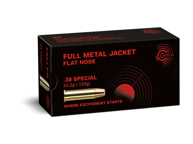 Full Metal Jacket Flat Nose .38 Special 10,2g (50 stuks) Geco