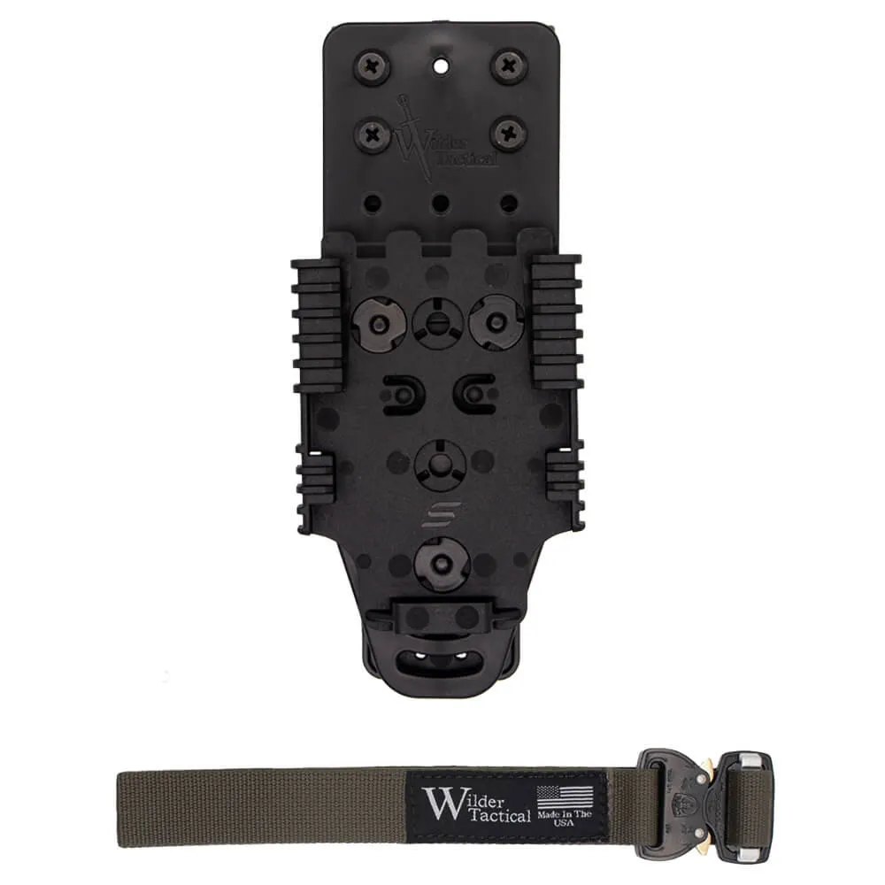 [MHPBKQLSRG1FMUABMC-LH] Multi Holster Platform Kit V2 (Ranger Green Leg Strap) Wilder Tactical (QLS Receiver Plate, Cobra FM Buckle, Linkshandig)